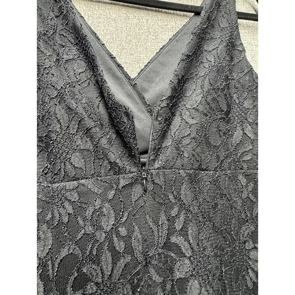 Juno Black Lace Maxi Dress Sleeveless Formal Evening Cocktail XL USA‎